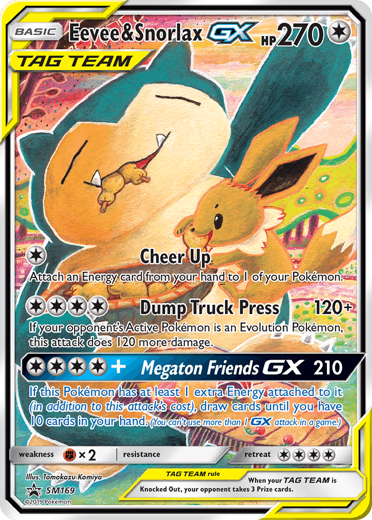 Eevee & Snorlax-GX, SM Black Star Promos SM169