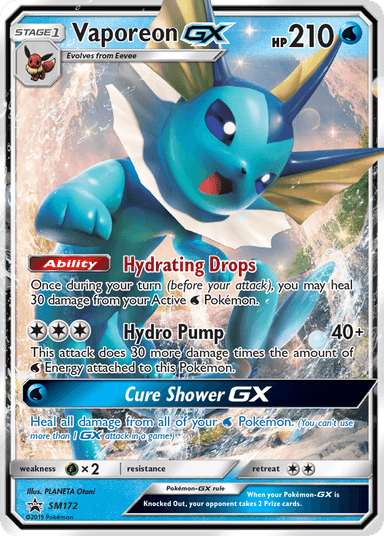 Vaporeon-GX, SM Black Star Promos SM172