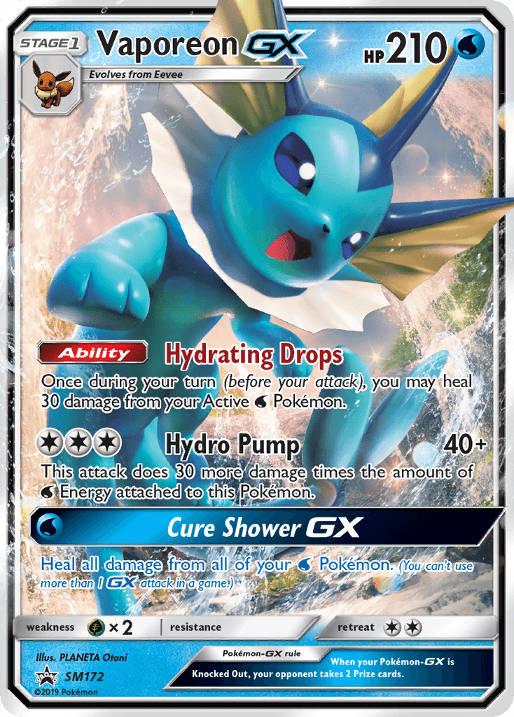 Vaporeon-GX, SM Black Star Promos SM172