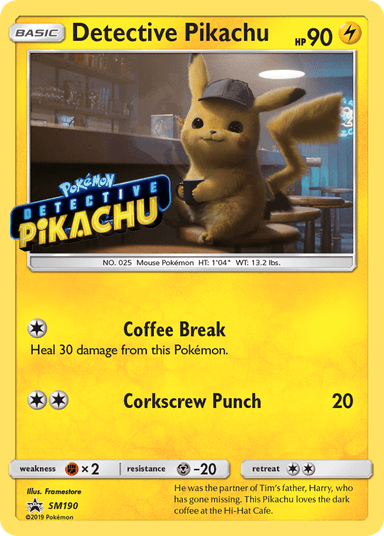 Detective Pikachu, SM Black Star Promos SM190