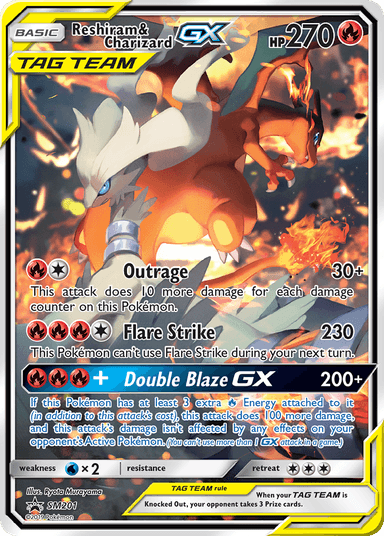 Reshiram & Charizard-GX, SM Black Star Promos SM201