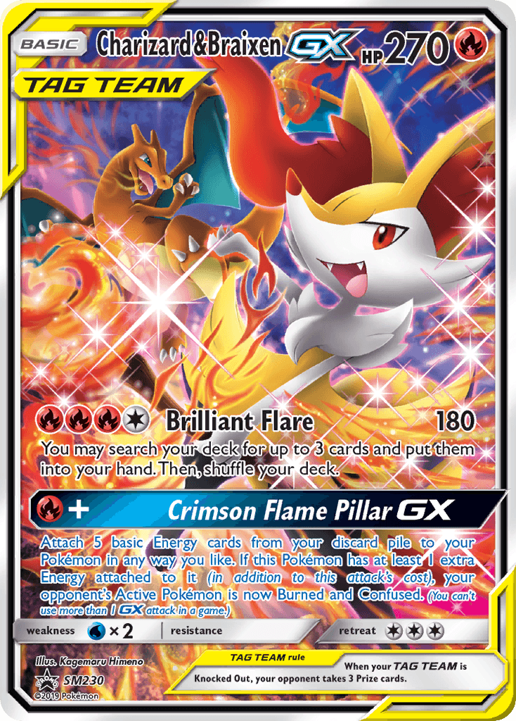 Charizard & Braixen-GX, SM Black Star Promos SM230