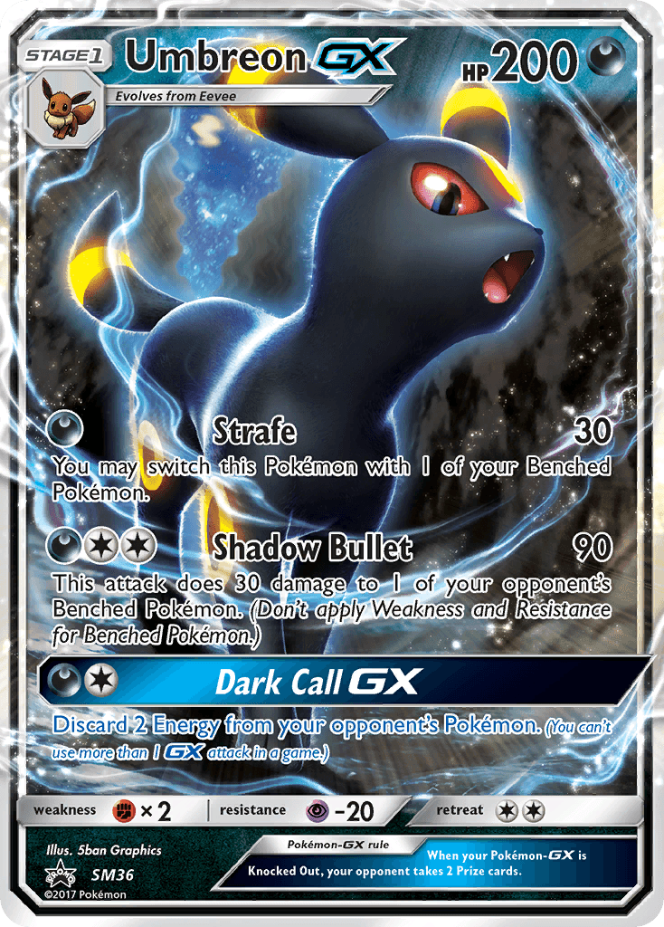 Umbreon-GX, SM Black Star Promos SM36