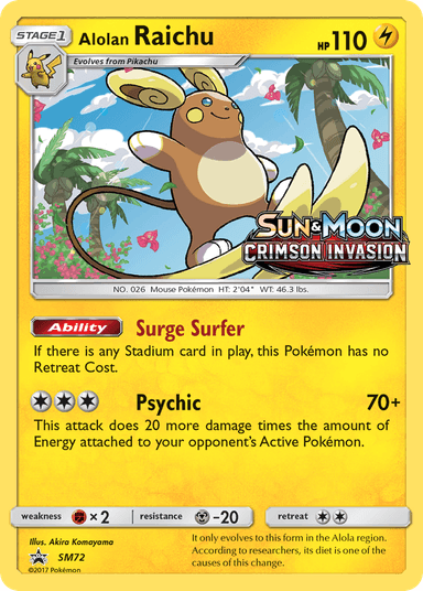 Alolan Raichu, SM Black Star Promos SM72