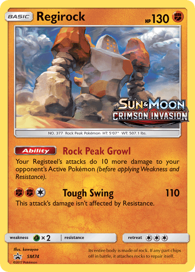 Regirock, SM Black Star Promos SM74