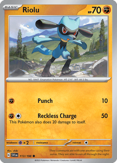 Riolu, Scarlet & Violet 113