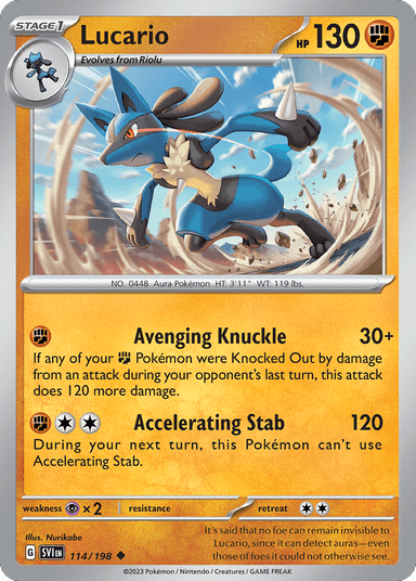 Lucario, Scarlet & Violet 114
