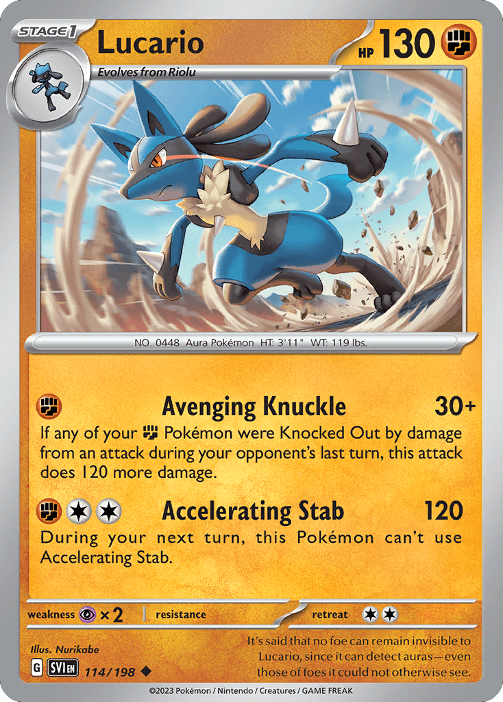 Lucario, Scarlet & Violet 114
