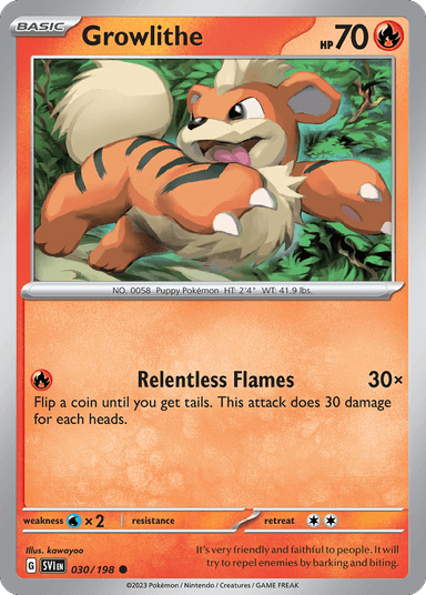 Growlithe, Scarlet & Violet 30