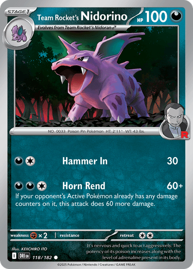 Team Rocket's Nidorino, Destined Rivals 118