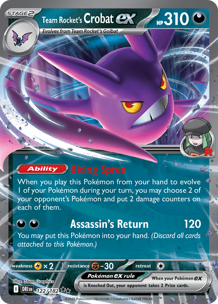 Team Rocket's Crobat ex, Destined Rivals 122