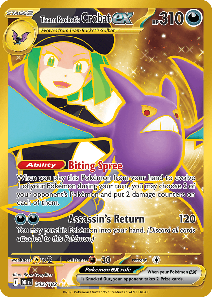 Team Rocket's Crobat ex, Destined Rivals 242