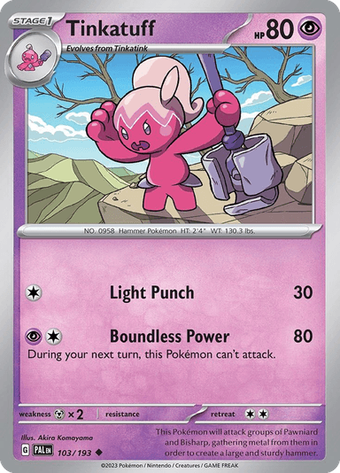 Tinkatuff, Paldea Evolved 103