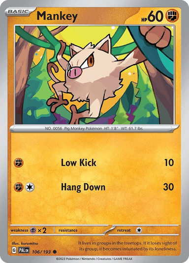 Mankey, Paldea Evolved 106