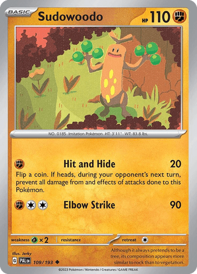 Sudowoodo, Paldea Evolved 109