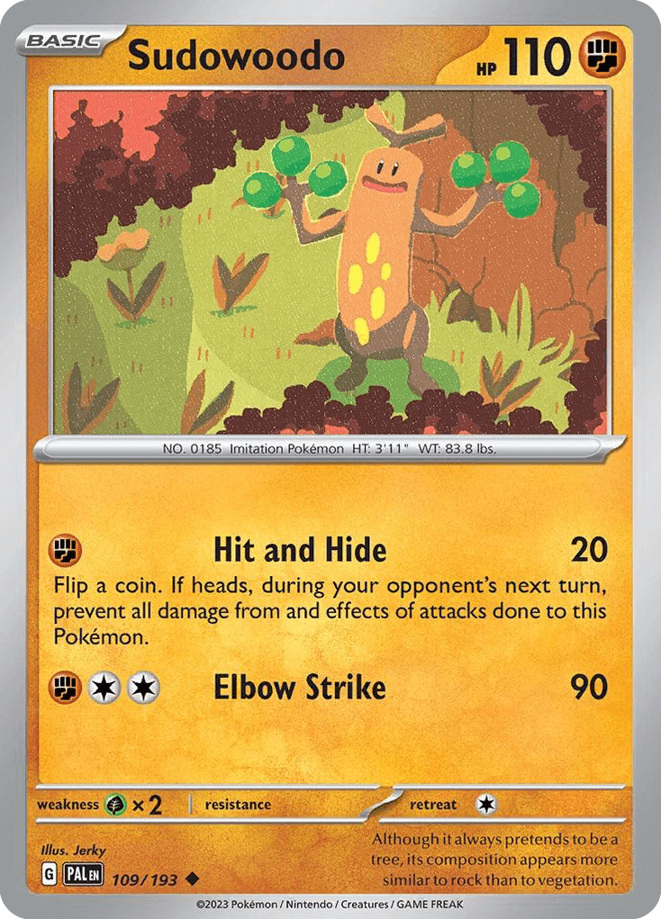Sudowoodo, Paldea Evolved 109