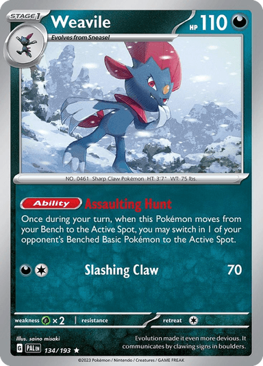 Weavile, Paldea Evolved 134