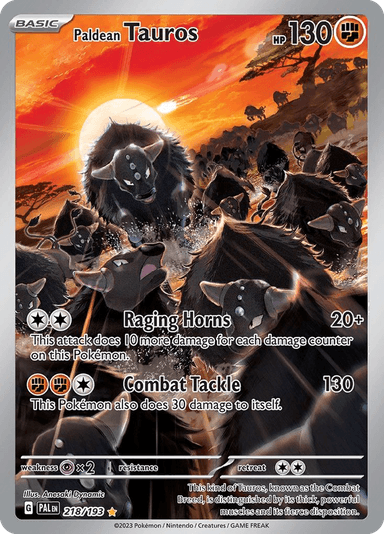 Paldean Tauros, Paldea Evolved 218