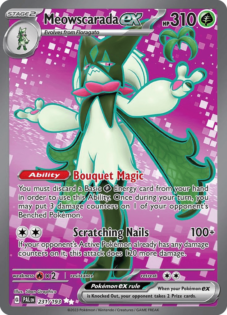 Meowscarada ex, Paldea Evolved 231
