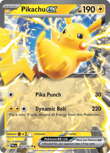 Pikachu ex, Paldea Evolved 63