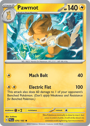 Pawmot, Paldea Evolved 76