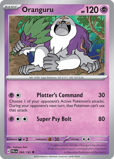 Oranguru, Paldea Evolved 94