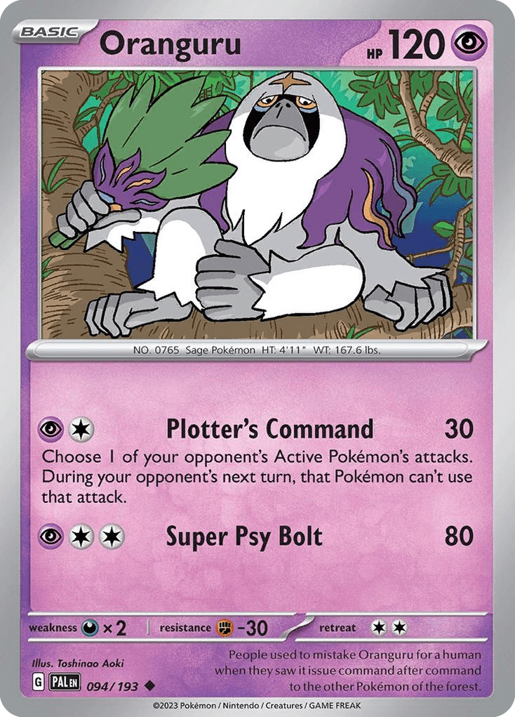 Oranguru, Paldea Evolved 94