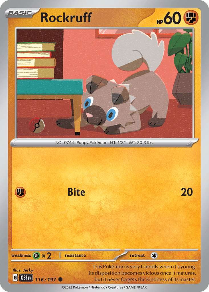 Rockruff, Obsidian Flames 116