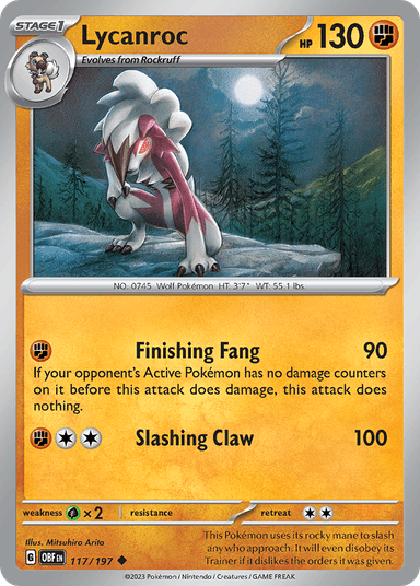 Lycanroc, Obsidian Flames 117