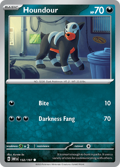 Houndour, Obsidian Flames 132