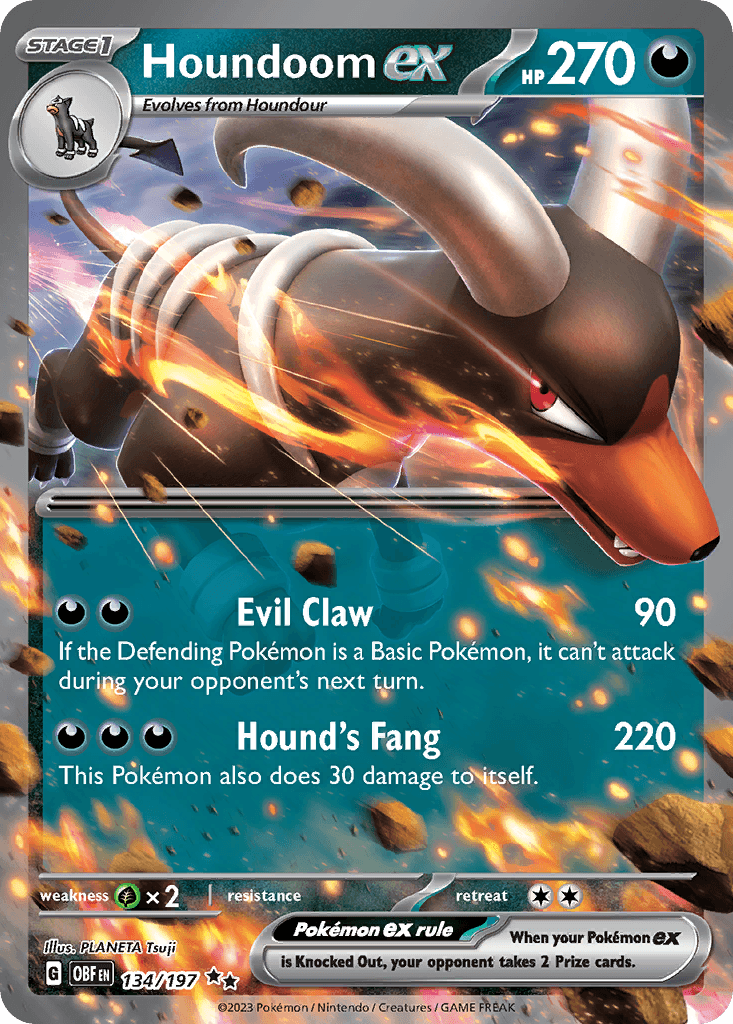 Houndoom ex, Obsidian Flames 134