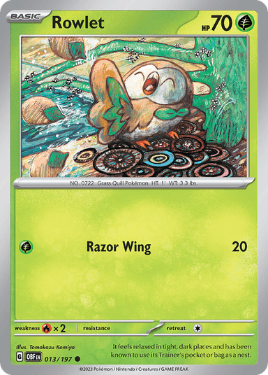 Rowlet, Obsidian Flames 13