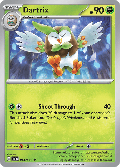 Dartrix, Obsidian Flames 14
