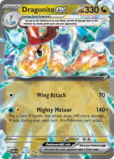 Dragonite ex, Obsidian Flames 159