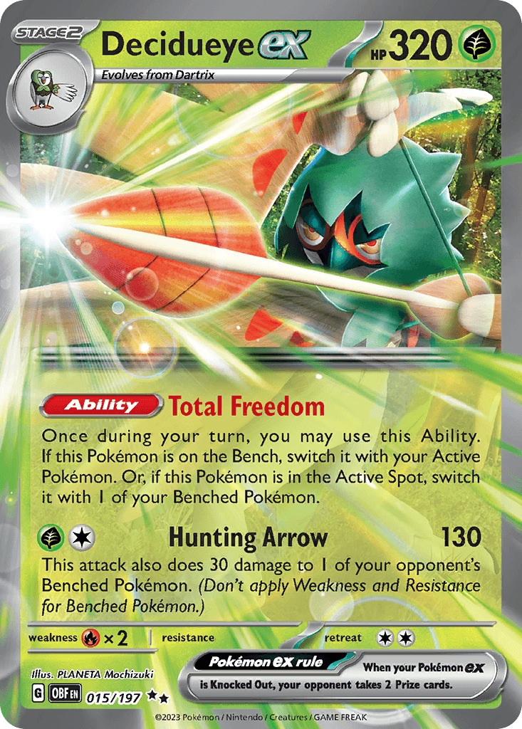 Decidueye ex, Obsidian Flames 15