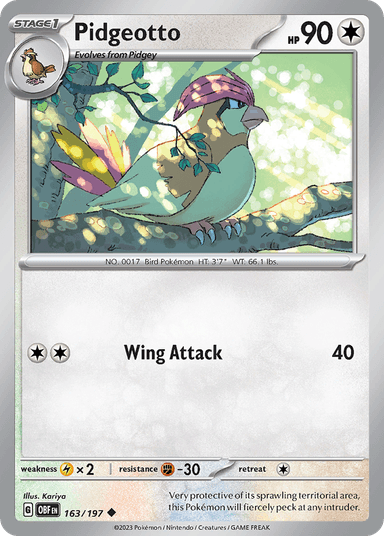 Pidgeotto, Obsidian Flames 163