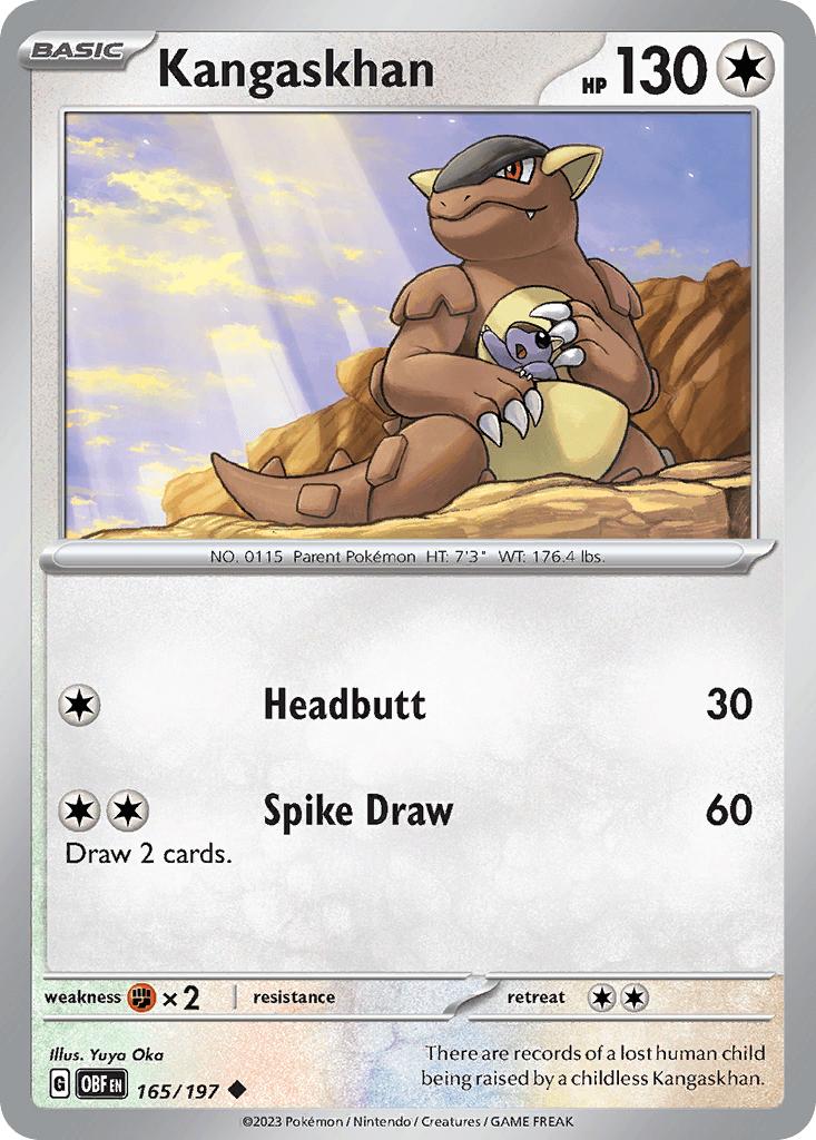 Kangaskhan, Obsidian Flames 165