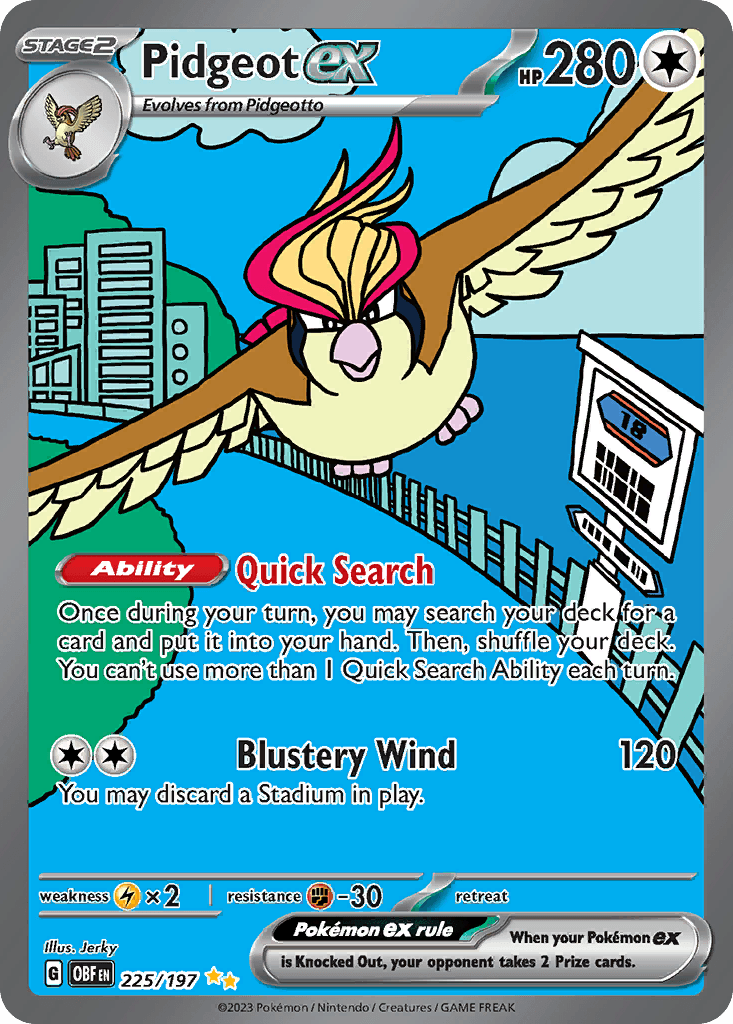 Pidgeot ex, Obsidian Flames 225