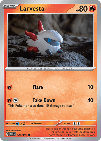 Larvesta, Obsidian Flames 40