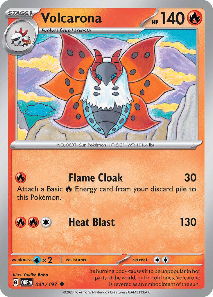 Volcarona, Obsidian Flames 41