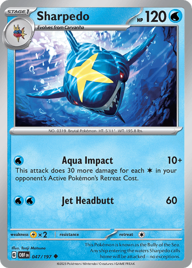 Sharpedo, Obsidian Flames 47