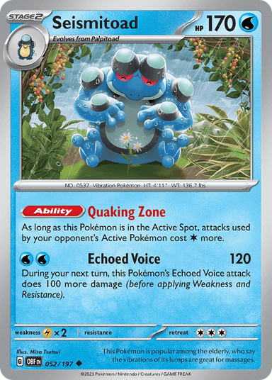 Seismitoad, Obsidian Flames 52
