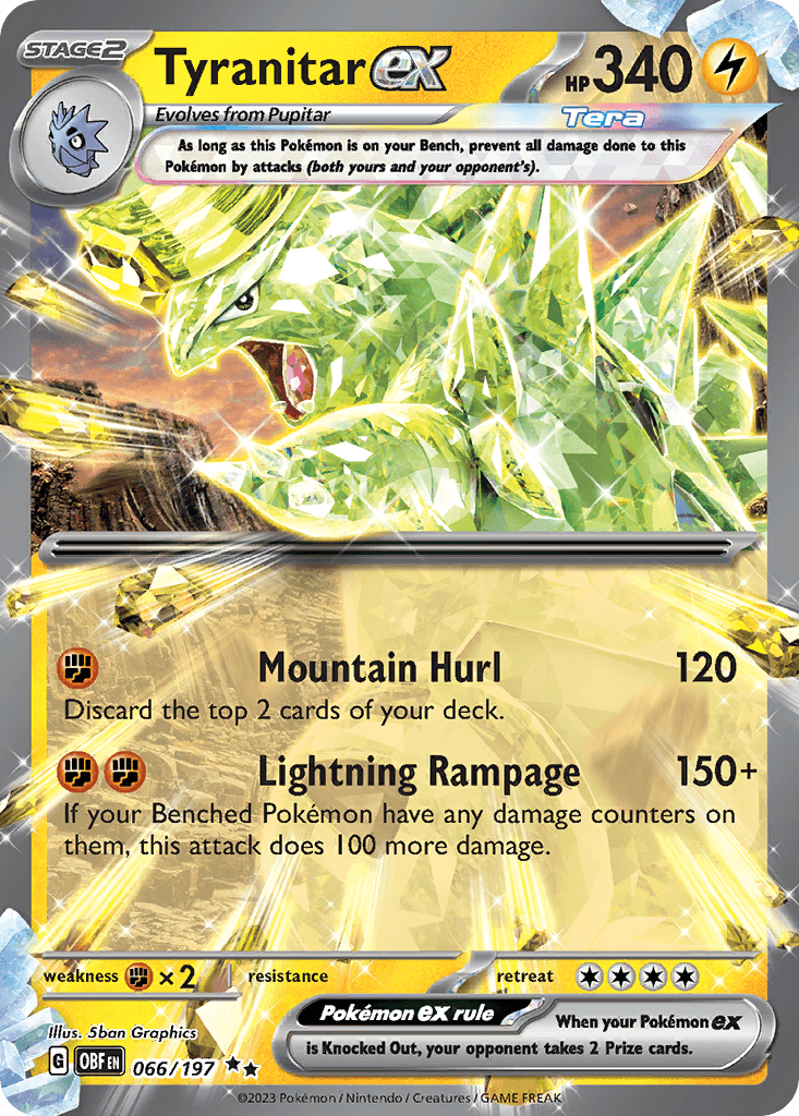 Tyranitar ex, Obsidian Flames 66