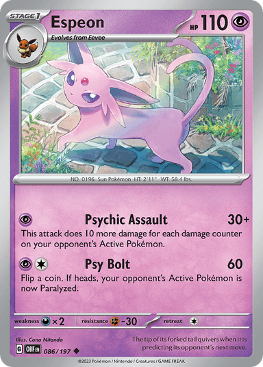 Espeon, Obsidian Flames 86
