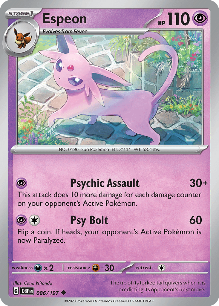 Espeon, Obsidian Flames 86