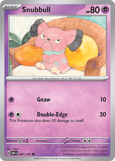 Snubbull, Obsidian Flames 87