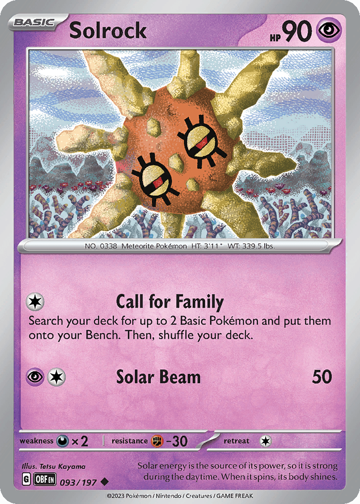 Solrock, Obsidian Flames 93