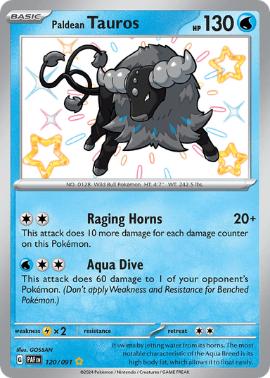 Paldean Tauros, Paldean Fates 120
