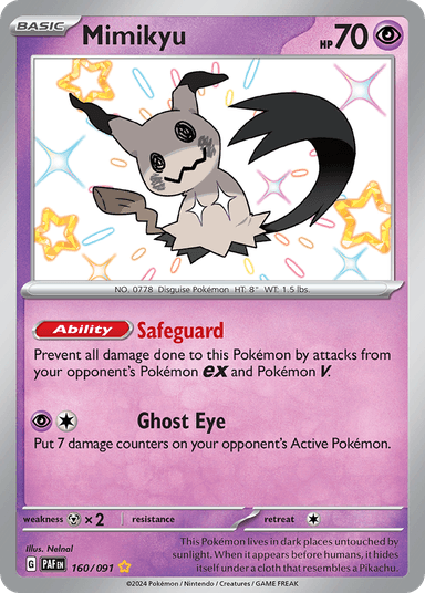 Mimikyu, Paldean Fates 160