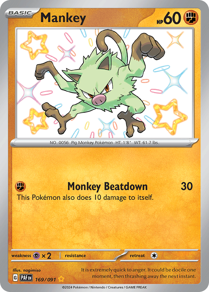 Mankey, Paldean Fates 169